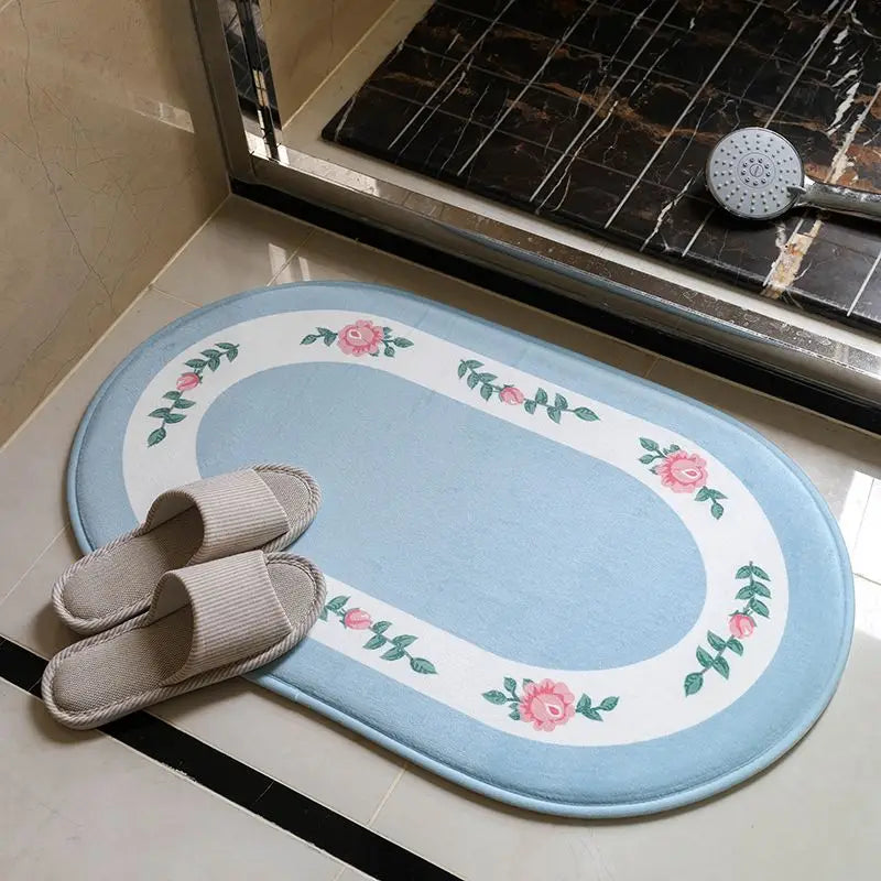 Serenity Floral Bathroom Mat