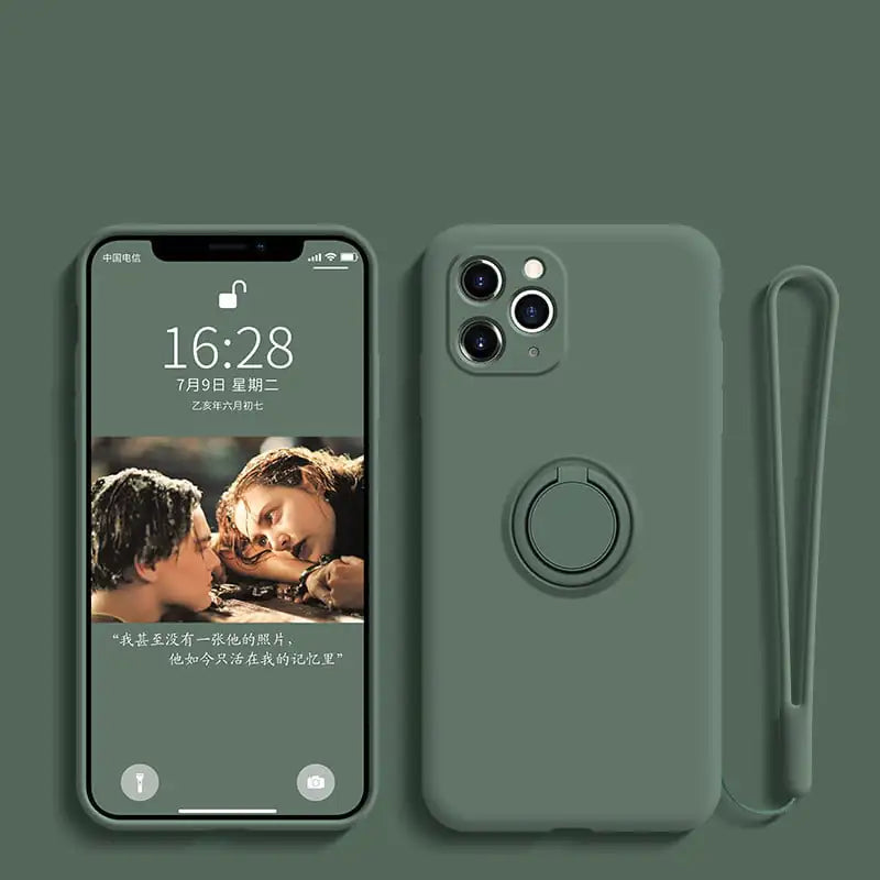 Silicone Ring-Grip Case for iPhone