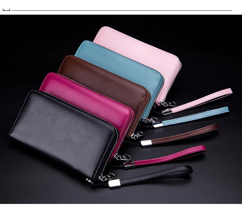 Refined Leather Clutch Wallet