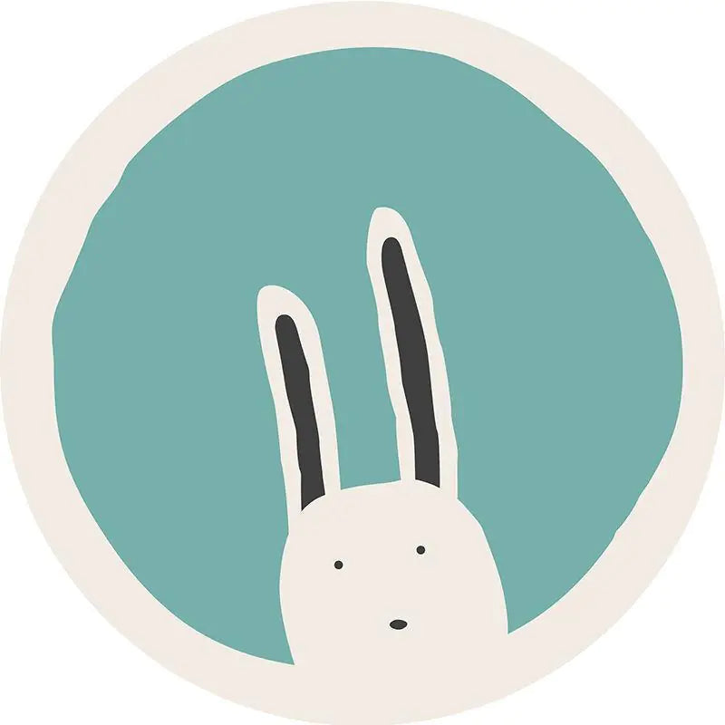 Plush Cartoon Style Round Rug
