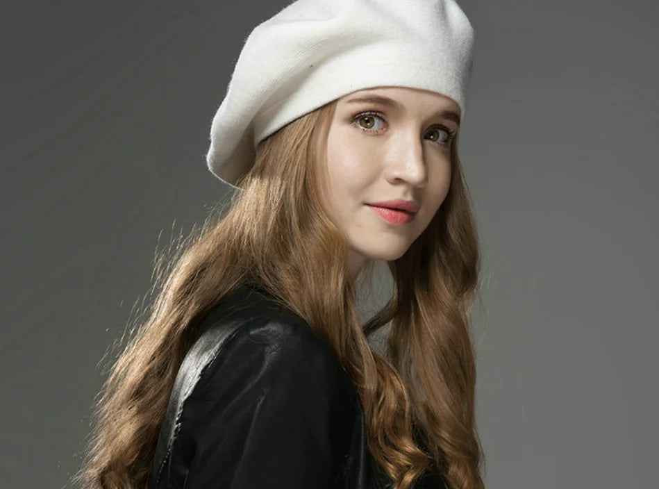 Chic Wool Rhinestone Beret