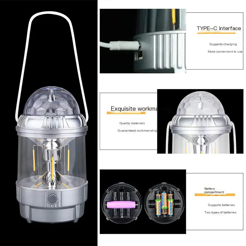 Outdoor LED Camping Lantern - Multi-Functional Bright Light