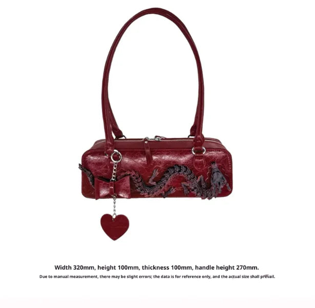 Crimson Dragon Chic Bowling Bag