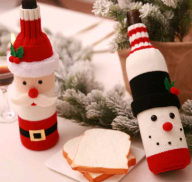 Festive Wine Bottle Sleeves