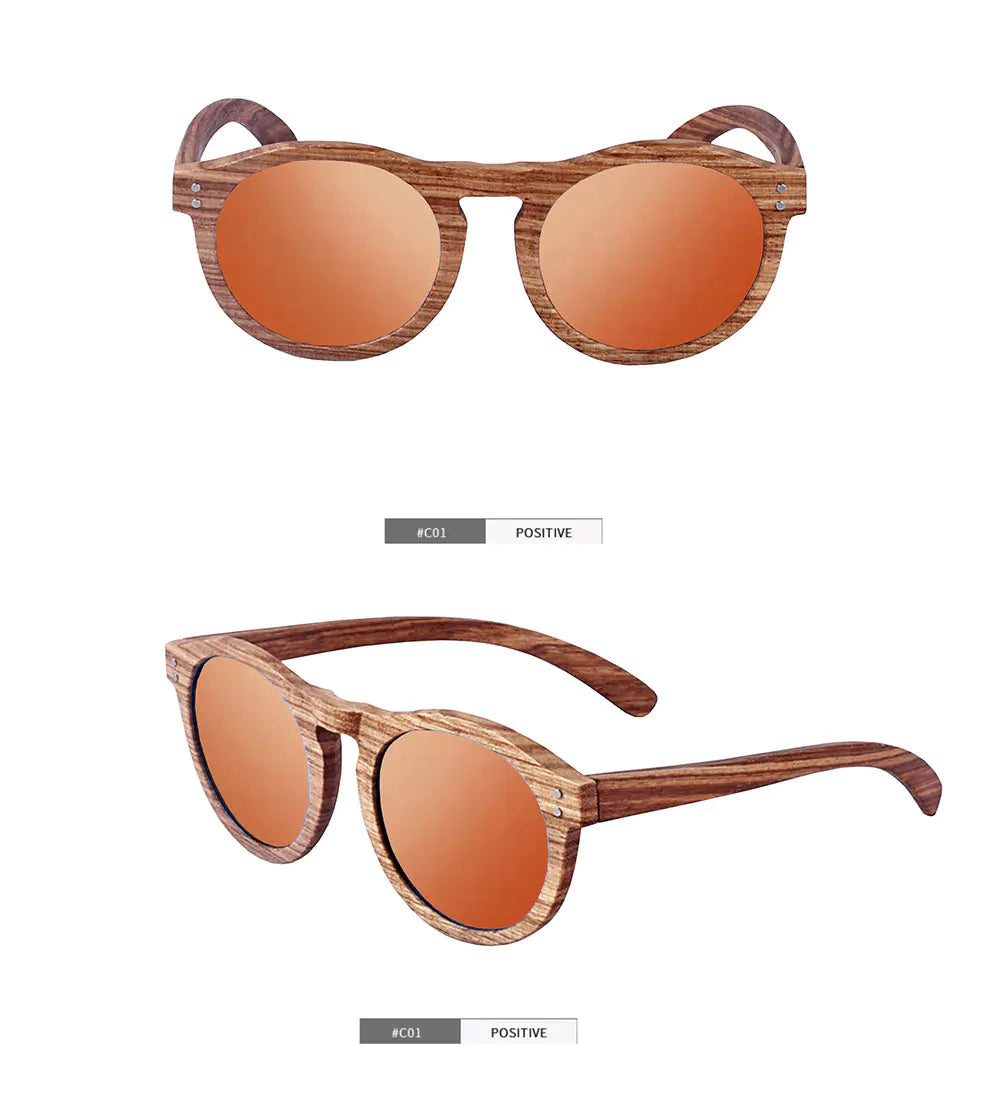 EcoChic Bamboo Wood Sunglasses