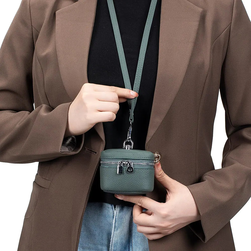Compact Leather Coin Holder