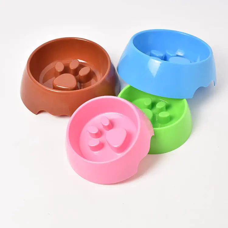 Thickened Plastic Anti-Choke Slow Feed Dog Bowl