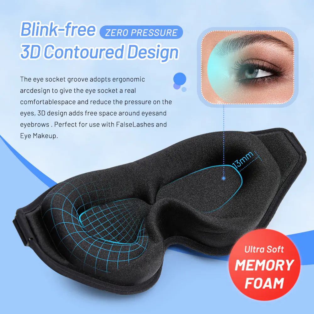 3D Contour Memory Foam Eye Mask