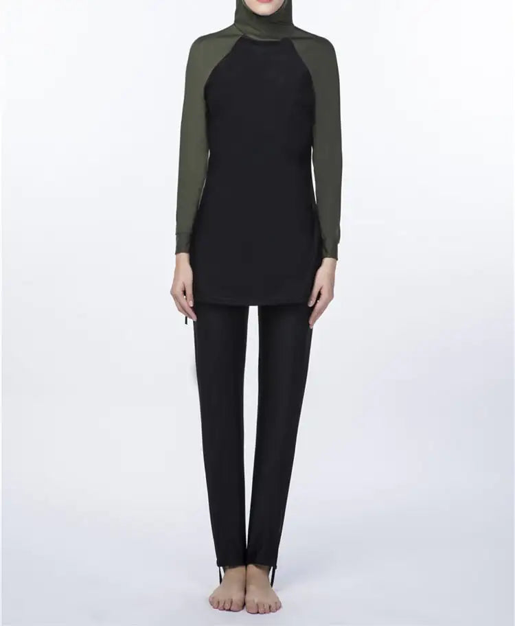 Chic Solid Color Nylon Swimsuit