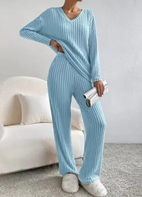Autumn Ribbed Knit Comfort Set