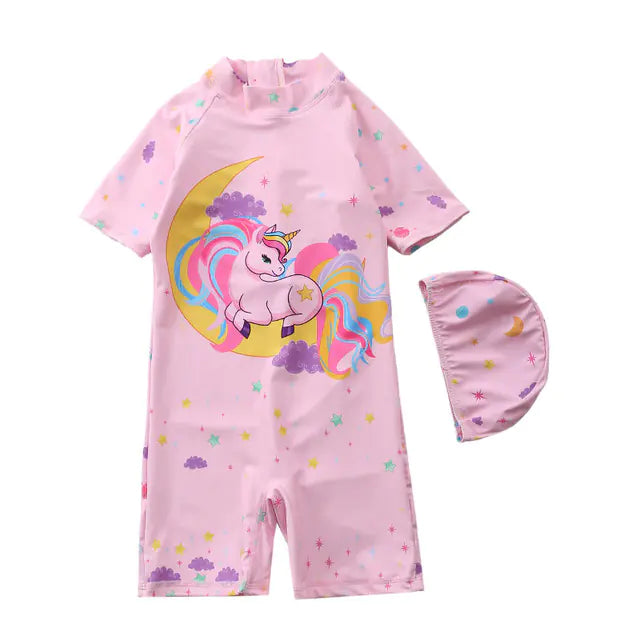 Kids' Fun Print One-Piece Swimwear