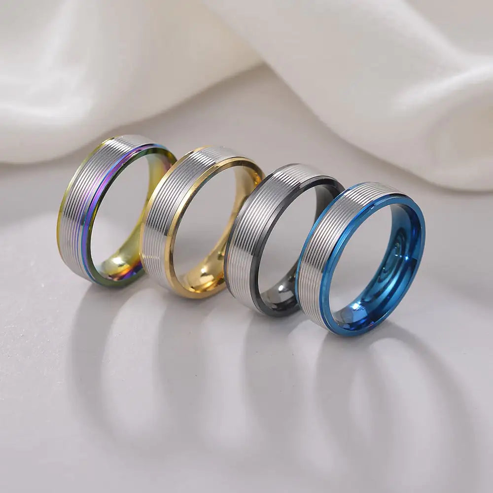 Men's Multi-Color 6mm Titanium Band