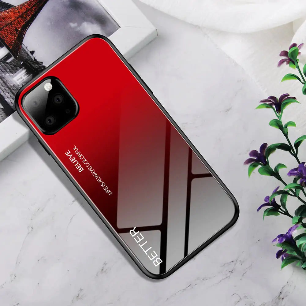 Sleek Gradient Glass Phone Cover