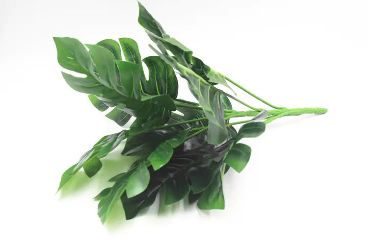 Modern Faux Monstera - 9-Leaf Decor Plant
