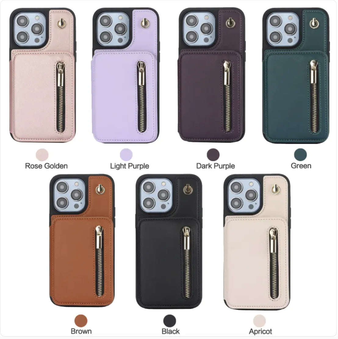 Crossbody Zip Wallet iPhone Case