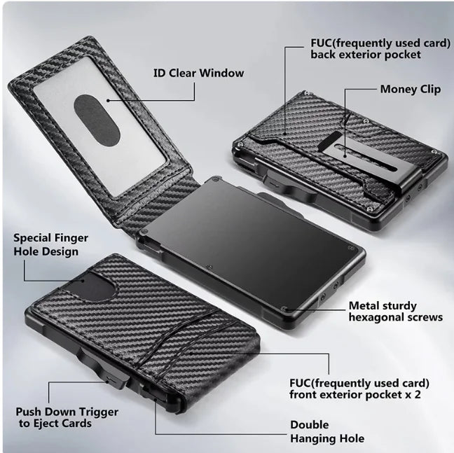 Slim RFID-Safe Magnetic Card Wallet
