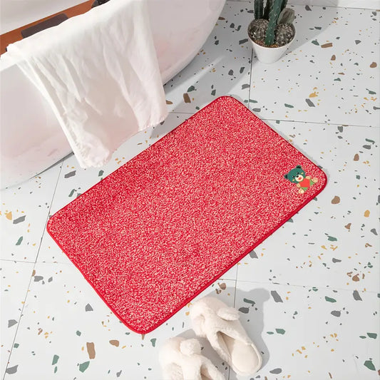 Pink Plush Absorbent Mat
