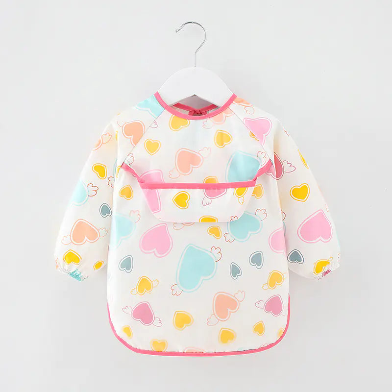 Long Sleeve Waterproof Bib - Kid's Feeding Apron
