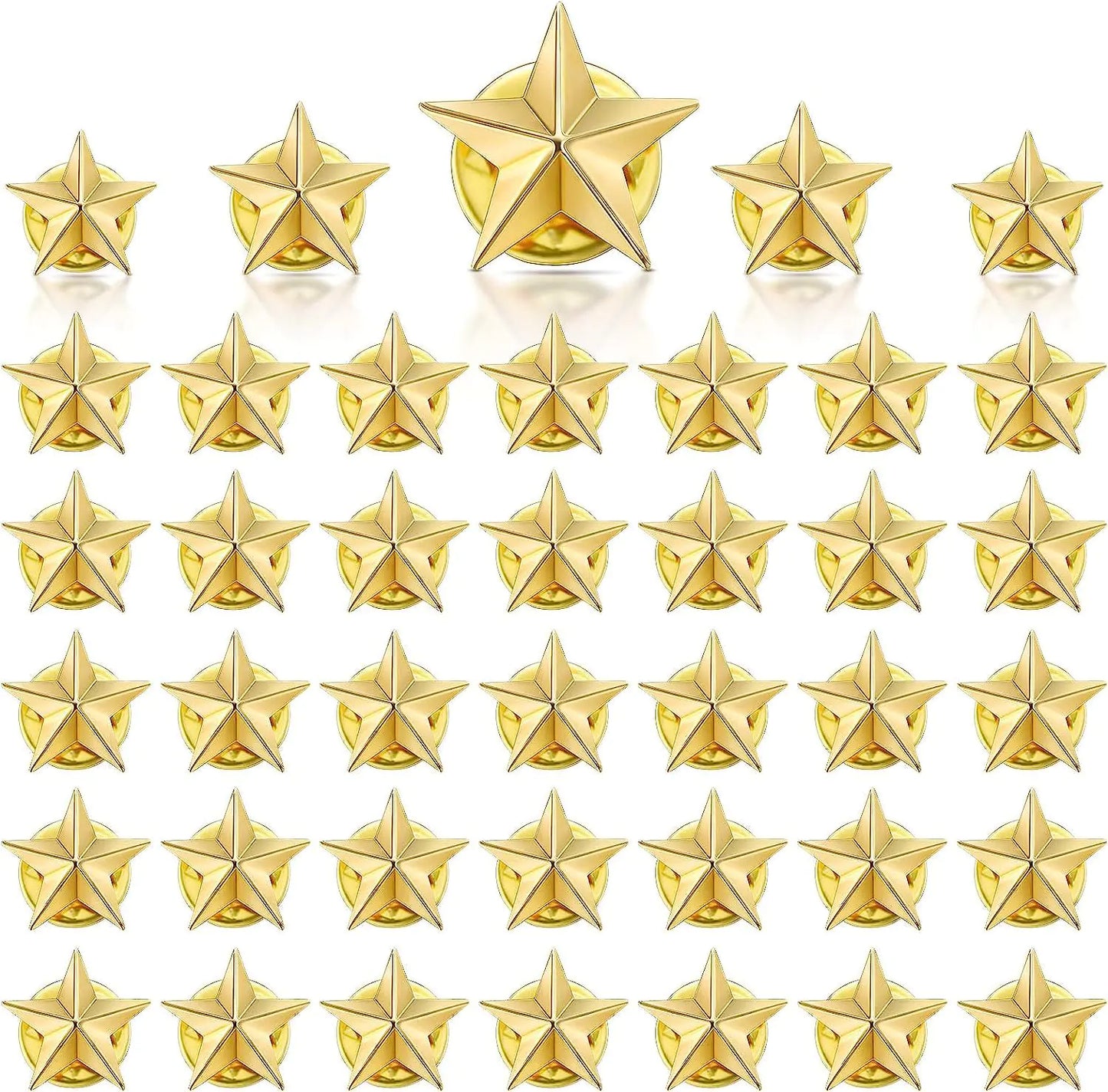 Chic Star Rivet Pins in Gold & Silver