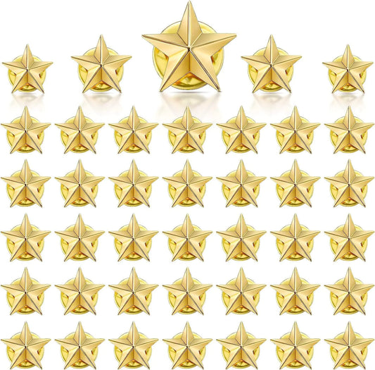 Chic Star Rivet Pins in Gold & Silver