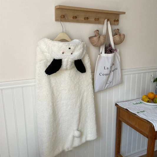 Cozy Bear Cartoon Plush Shawl