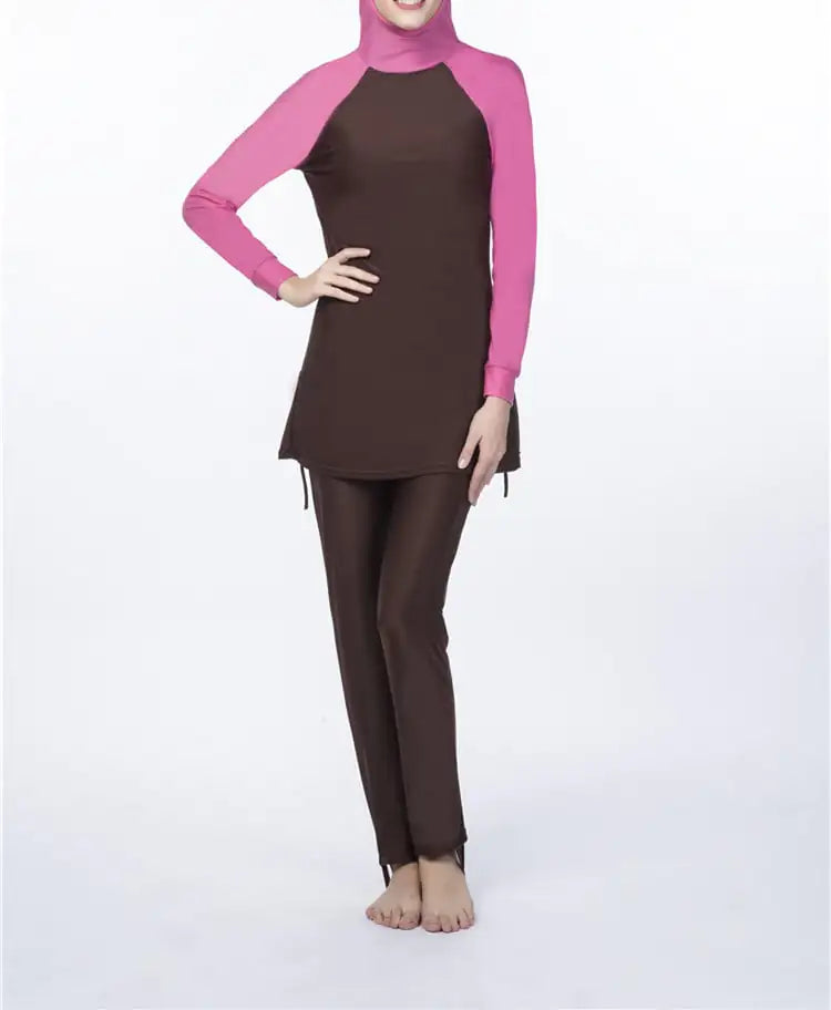 Chic Solid Color Nylon Swimsuit