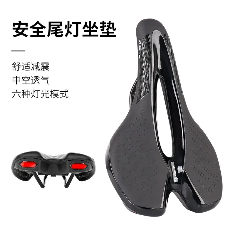 Tail Light Enhanced Bike Saddle