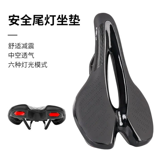 Tail Light Enhanced Bike Saddle