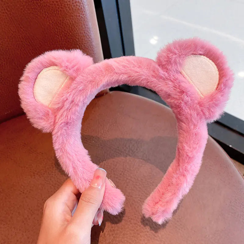 Chic Strawberry Bear Plush Headband