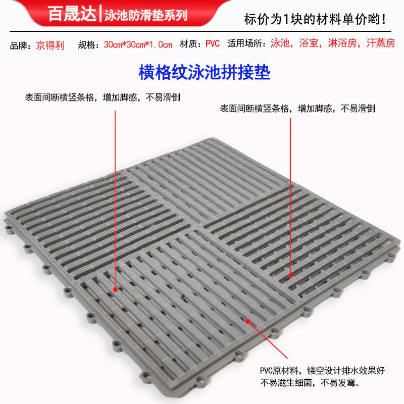 Waterproof Non-Slip Bath Mat for Shower and Pool