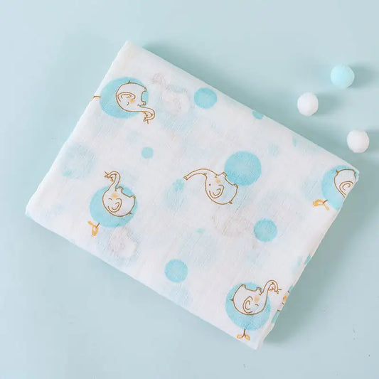 Soft Cotton Two-Layer Cartoon Baby Blanket