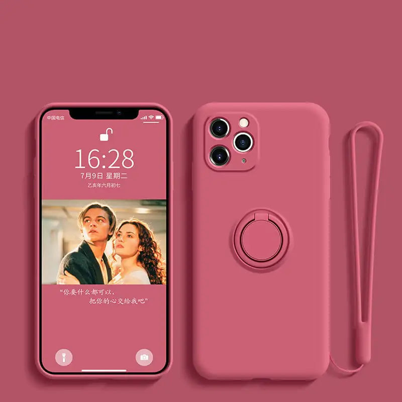 Silicone Ring-Grip Case for iPhone