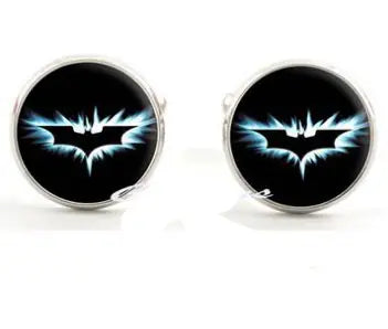 Men's Elegant Black Suit Cufflinks with Gemstones