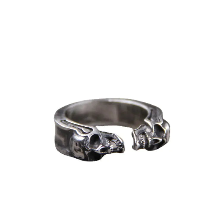 Thai Silver Skull Statement Ring