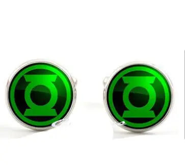 Men's Elegant Black Suit Cufflinks with Gemstones