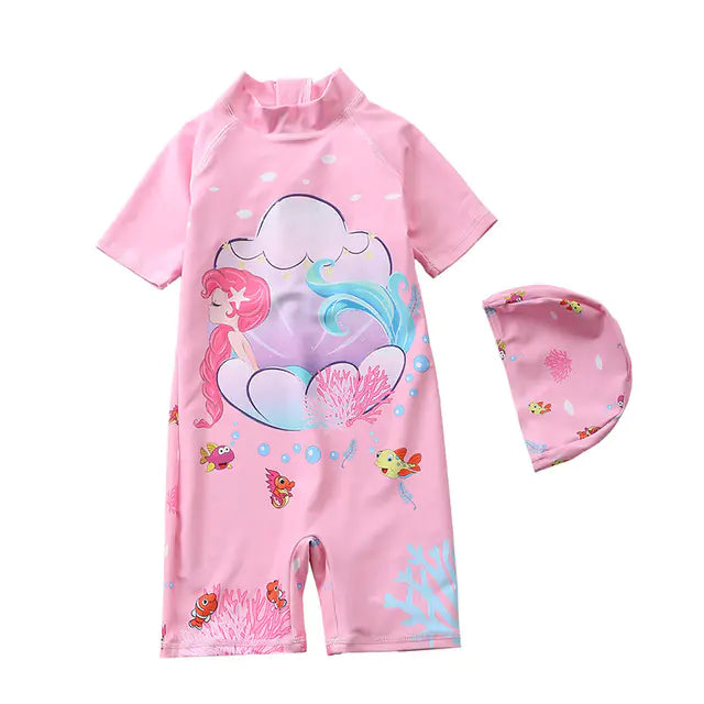 Kids' Fun Print One-Piece Swimwear