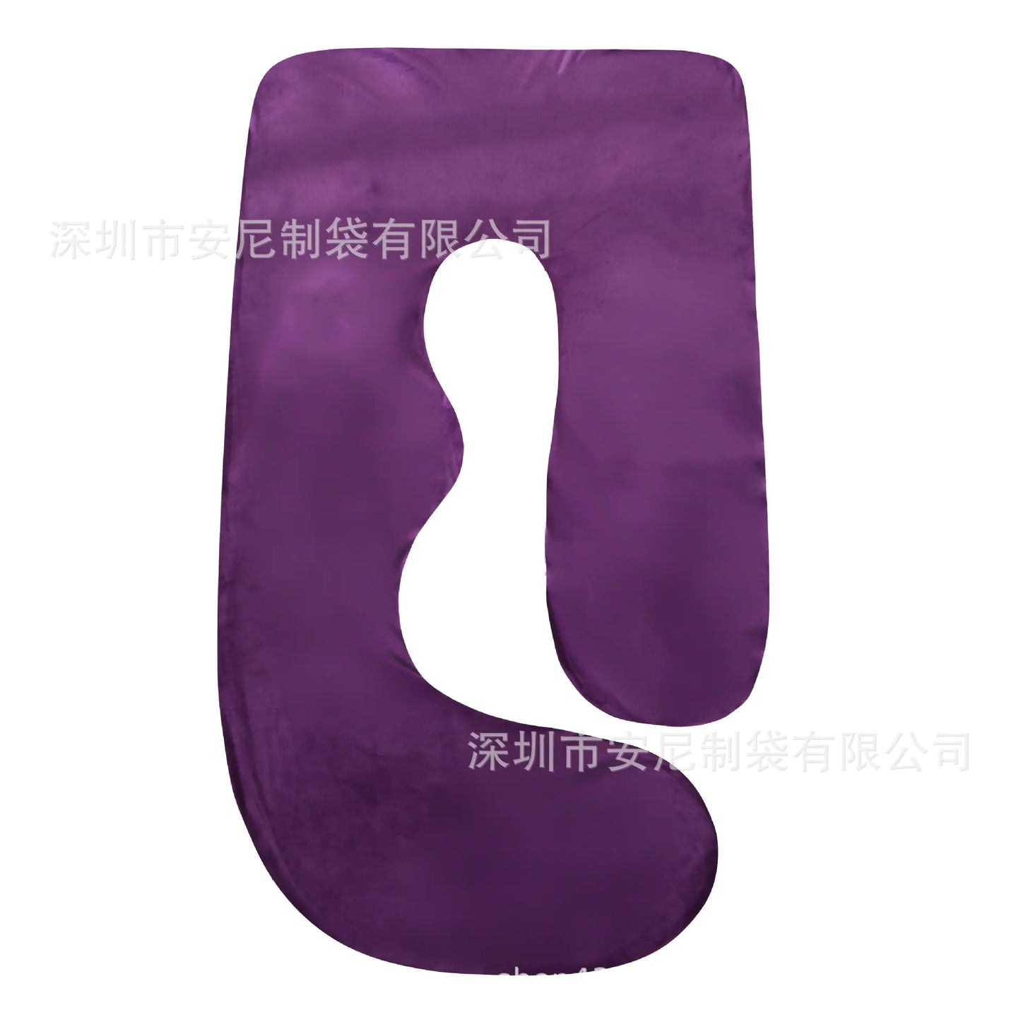 Velvet J-Shape Maternity Pillow