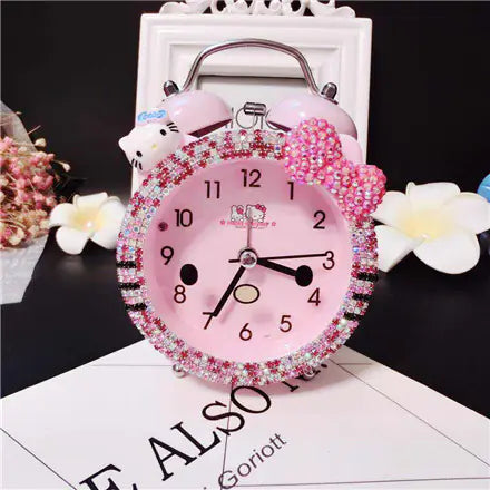 KT Cat Silent Diamond Clock