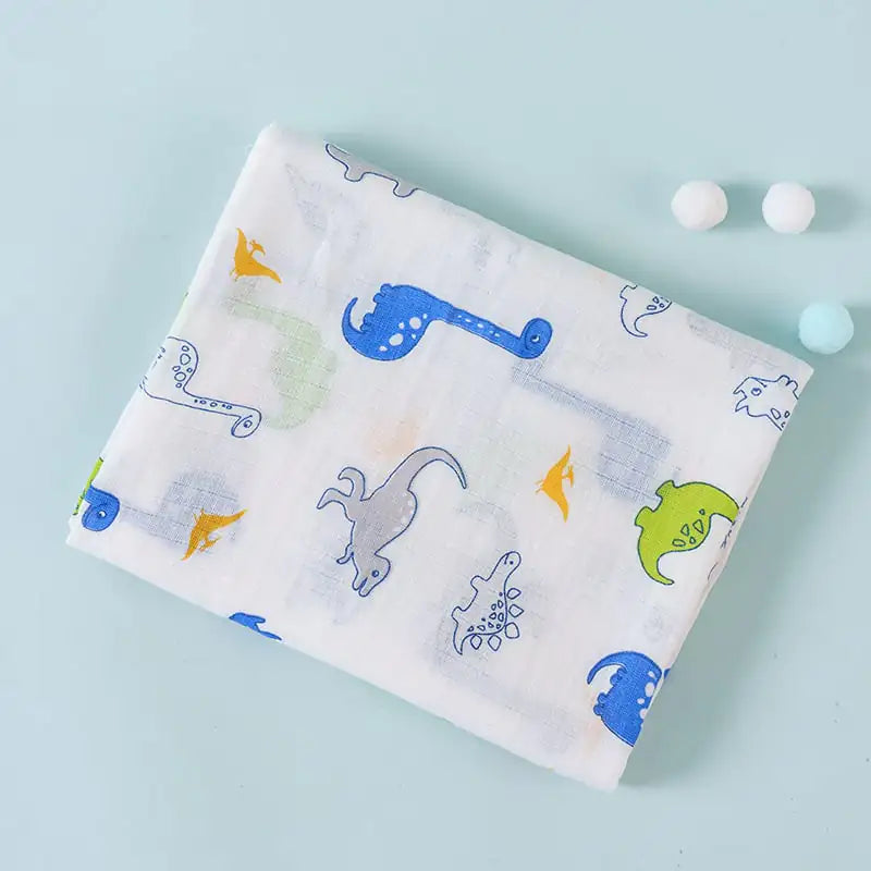 Soft Cotton Two-Layer Cartoon Baby Blanket