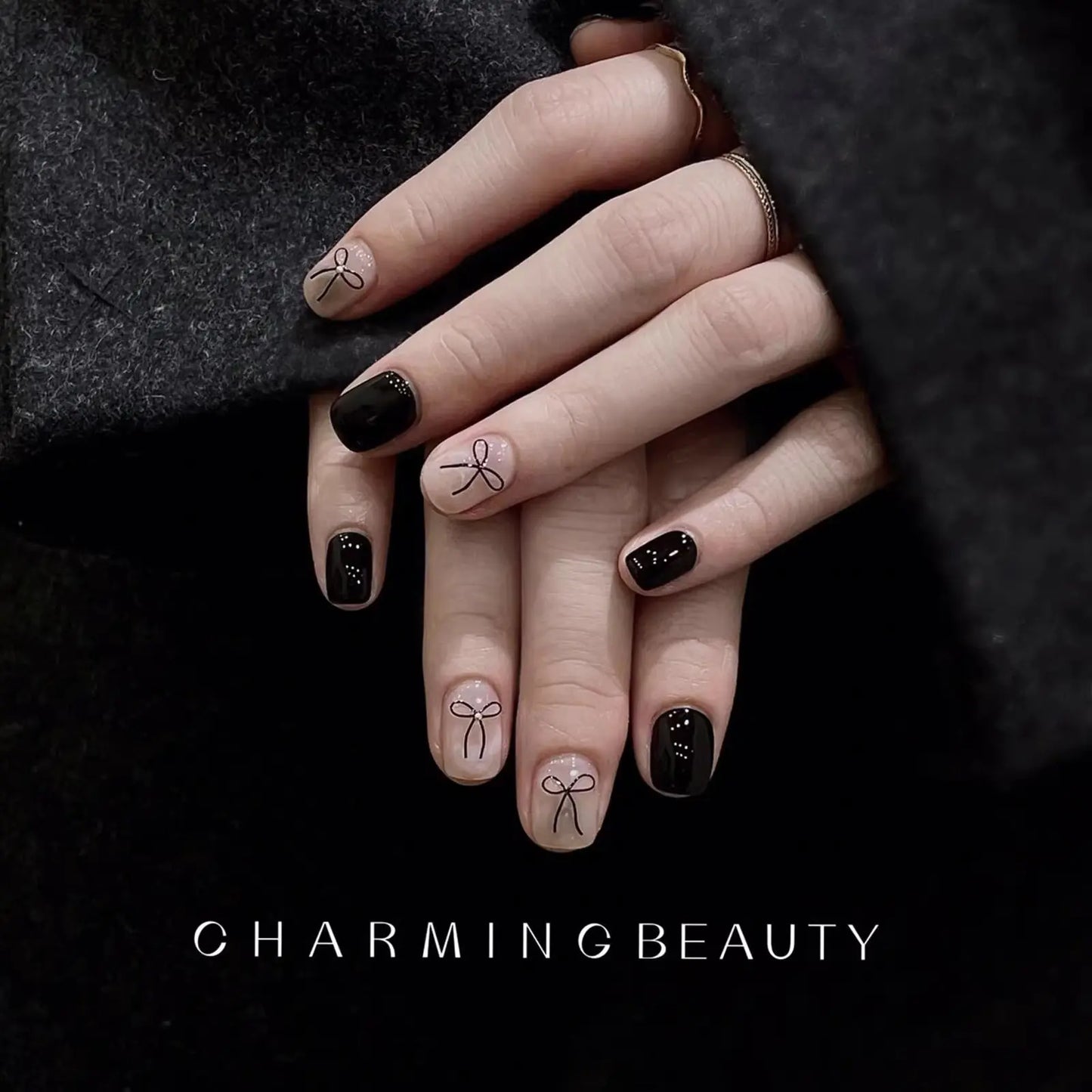 Elegant Crystal Bow Nail Decals