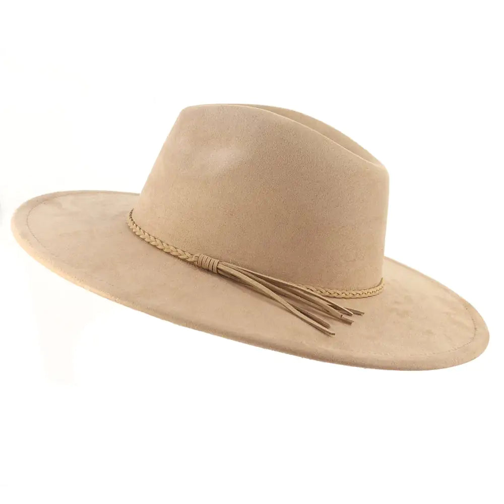 Chic Jazz Suede Tassel Sun Hat