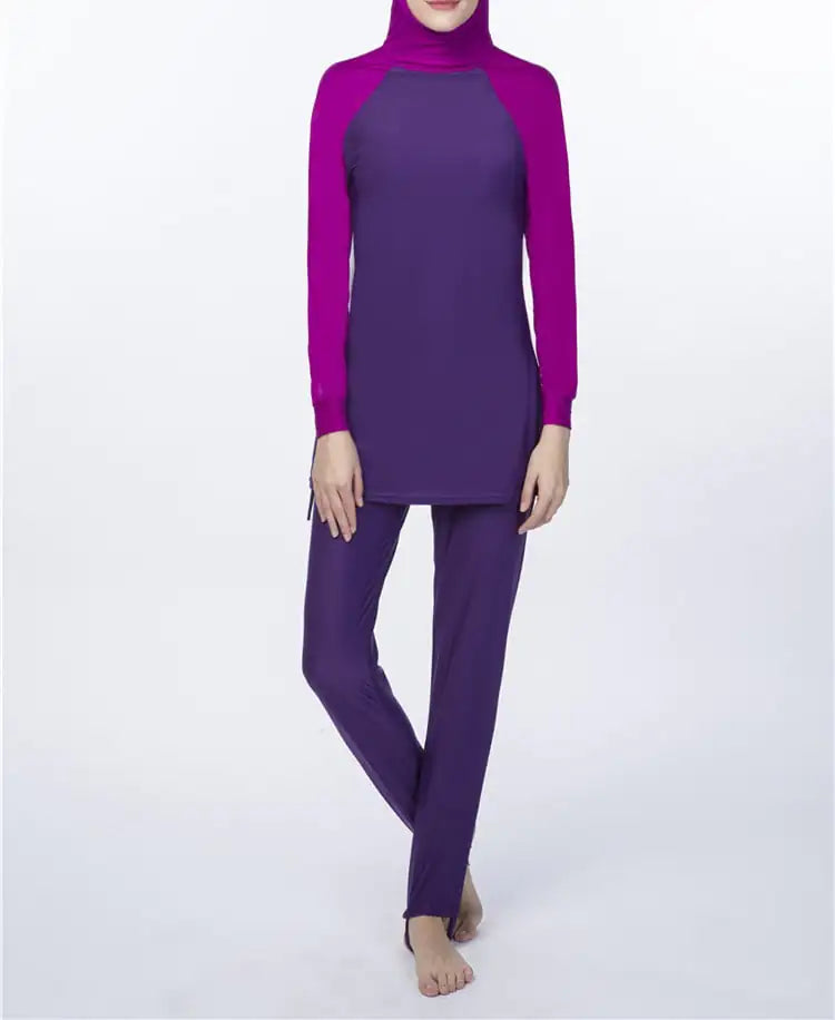 Chic Solid Color Nylon Swimsuit