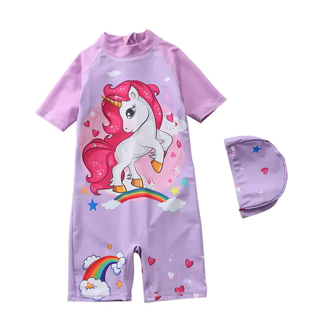 Kids' Fun Print One-Piece Swimwear