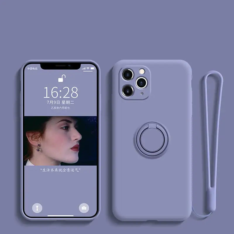 Silicone Ring-Grip Case for iPhone