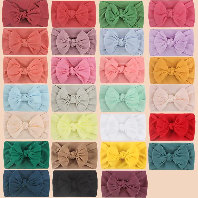 Chic Nylon Bow Hair Bands for Kids