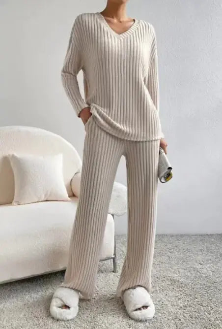 Autumn Ribbed Knit Comfort Set