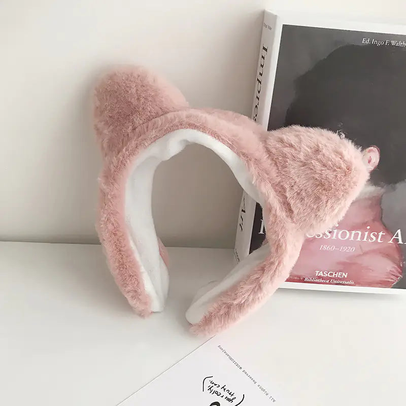 Chic Strawberry Bear Plush Headband