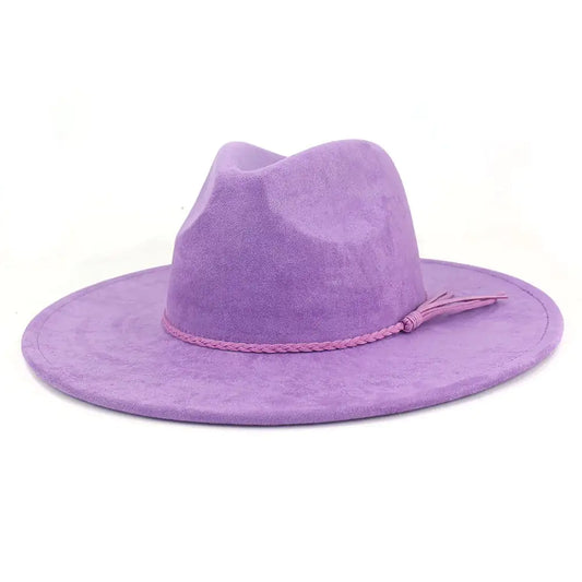 Chic Jazz Suede Tassel Sun Hat