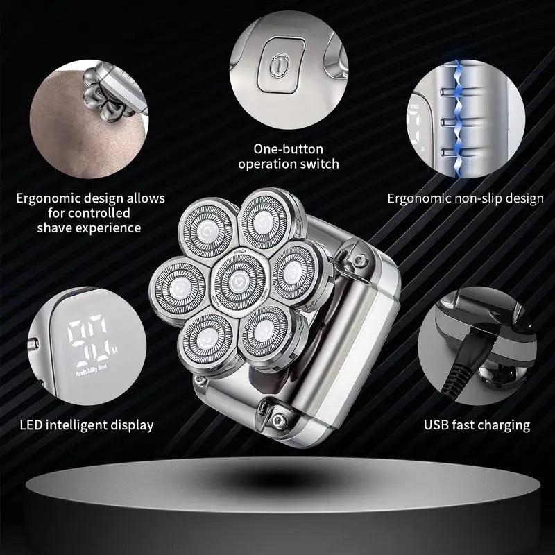 Water-Resistant Men's Bald Head Shaver