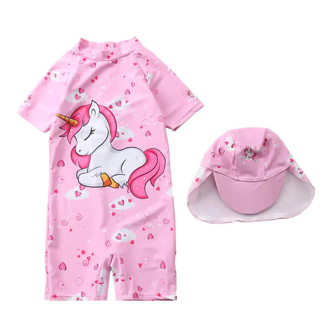 Kids' Fun Print One-Piece Swimwear